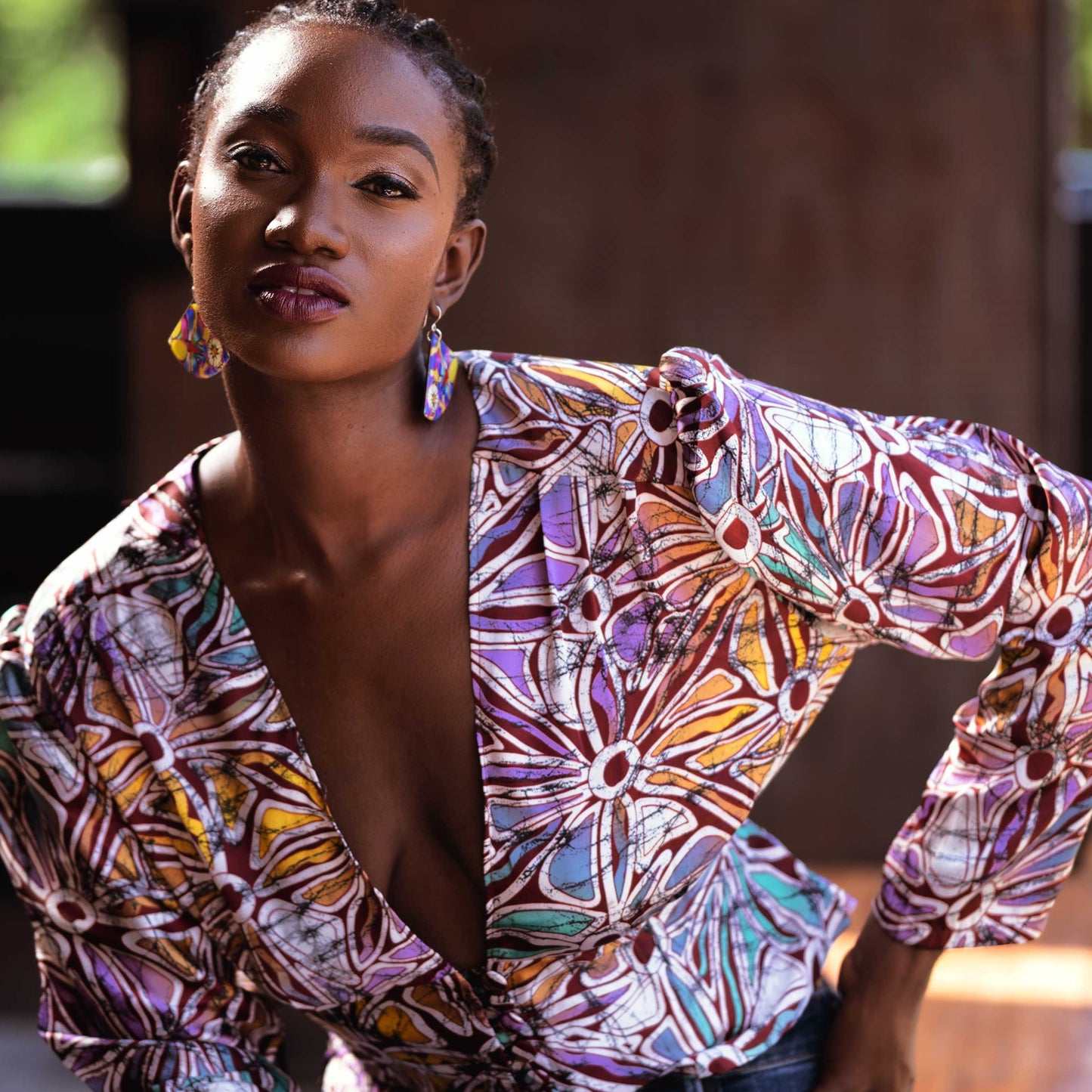 Sade Silk Like Batik Blouse