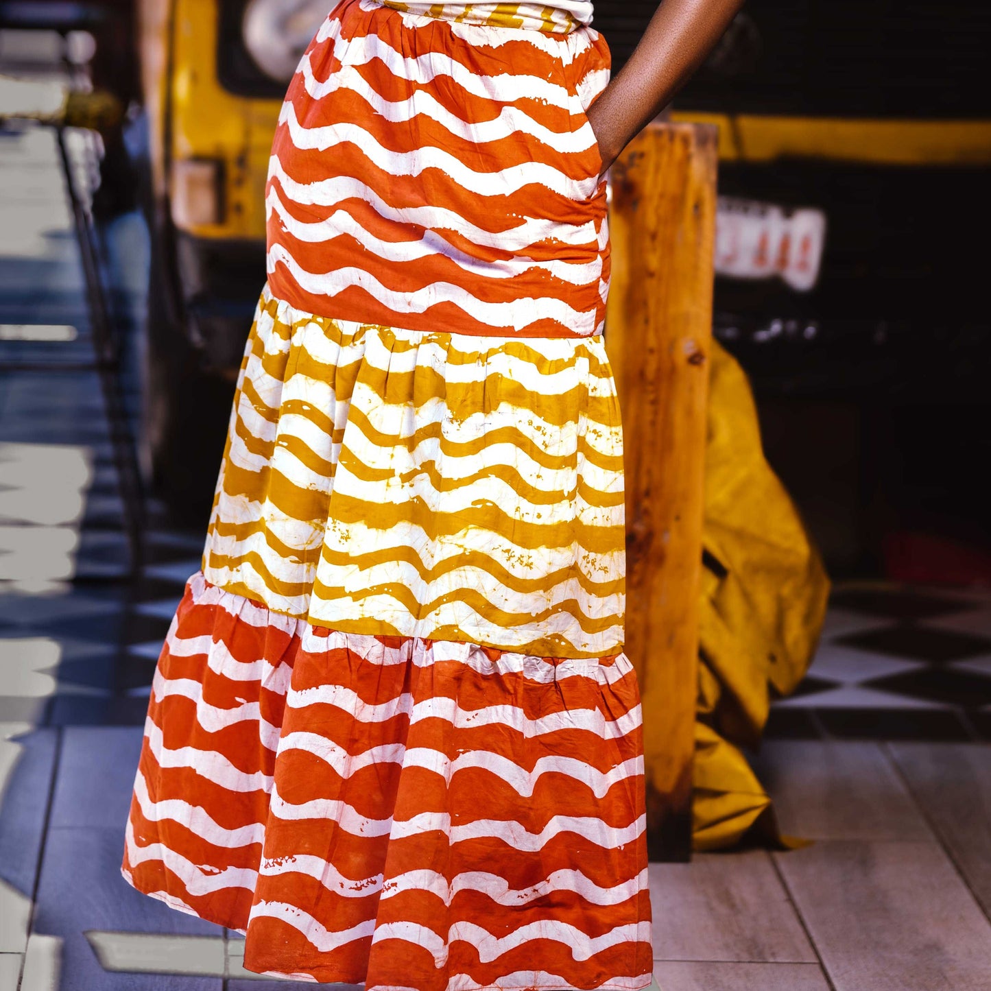Ama Triple Maxi Long Skirt