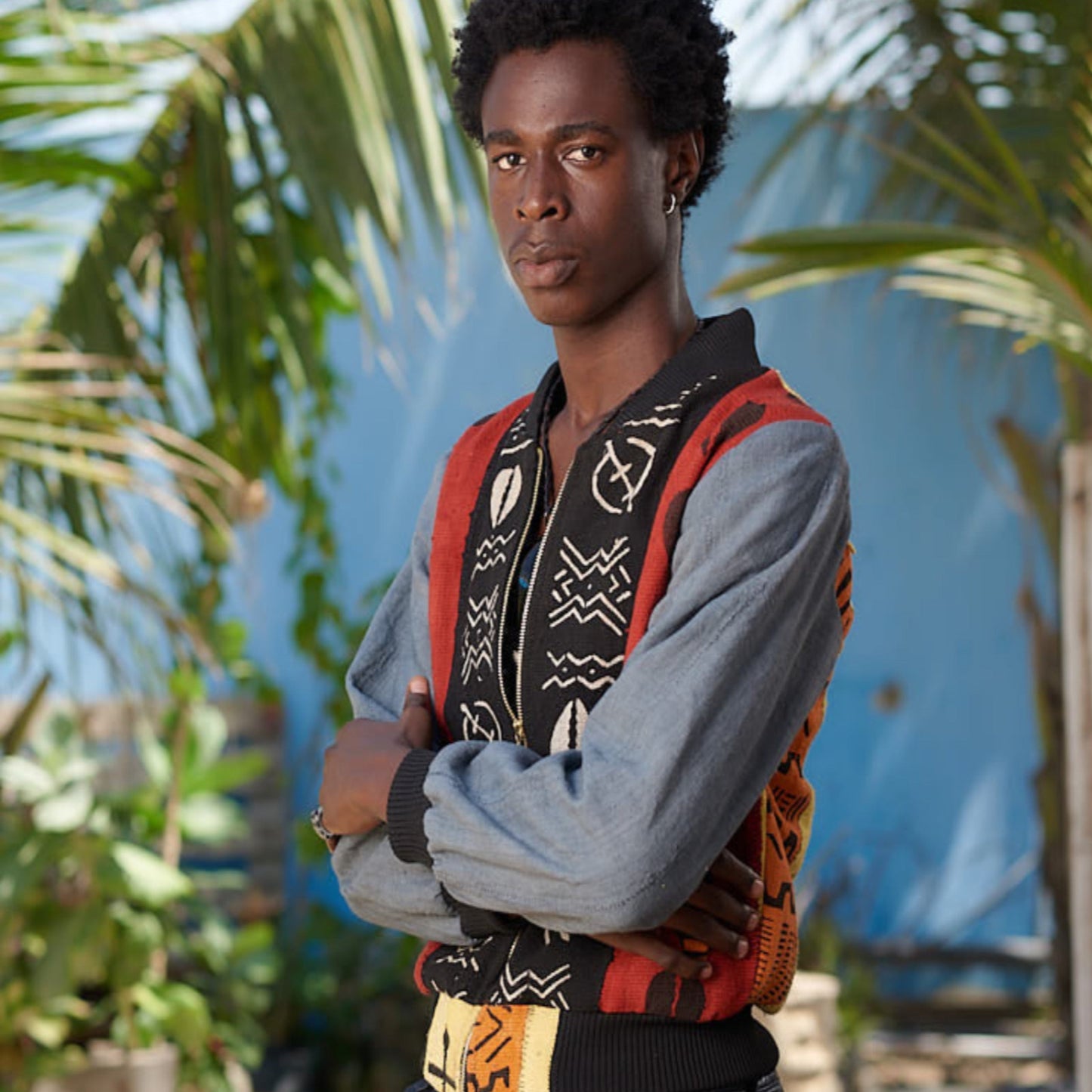 Bode Mud Cloth Bomber Jacket