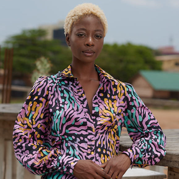 Oni Backless drape Blouse