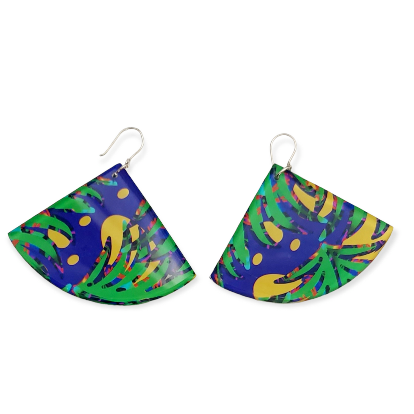 Classidel Sunshine and Palm Leaves Print Earrings