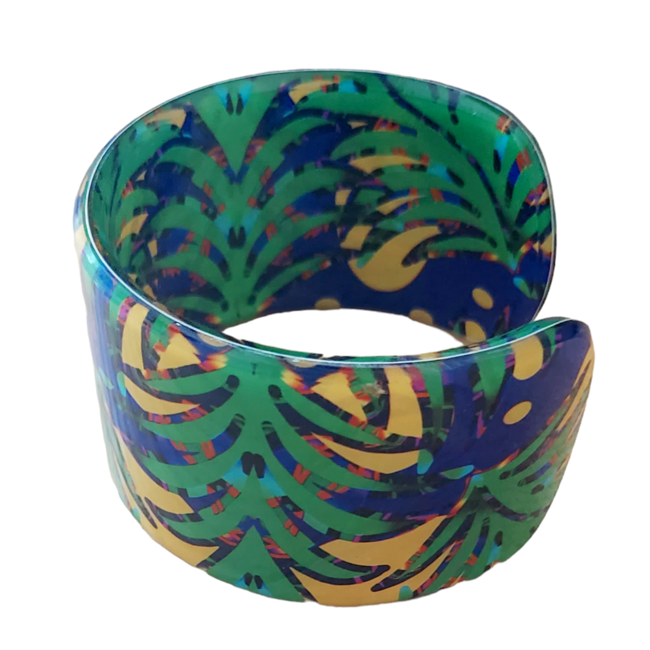 Classidel Sunshine and Palm Leaves Print Bangle