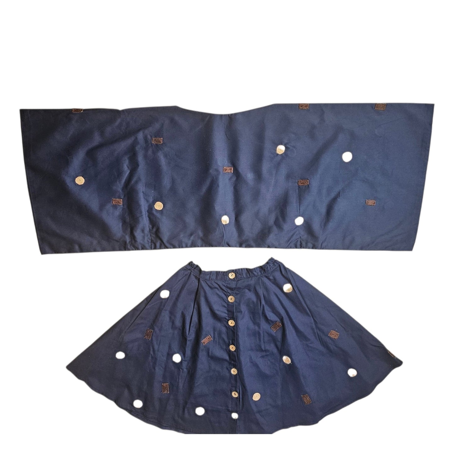 Lisa Blue Buba Top and Skirt