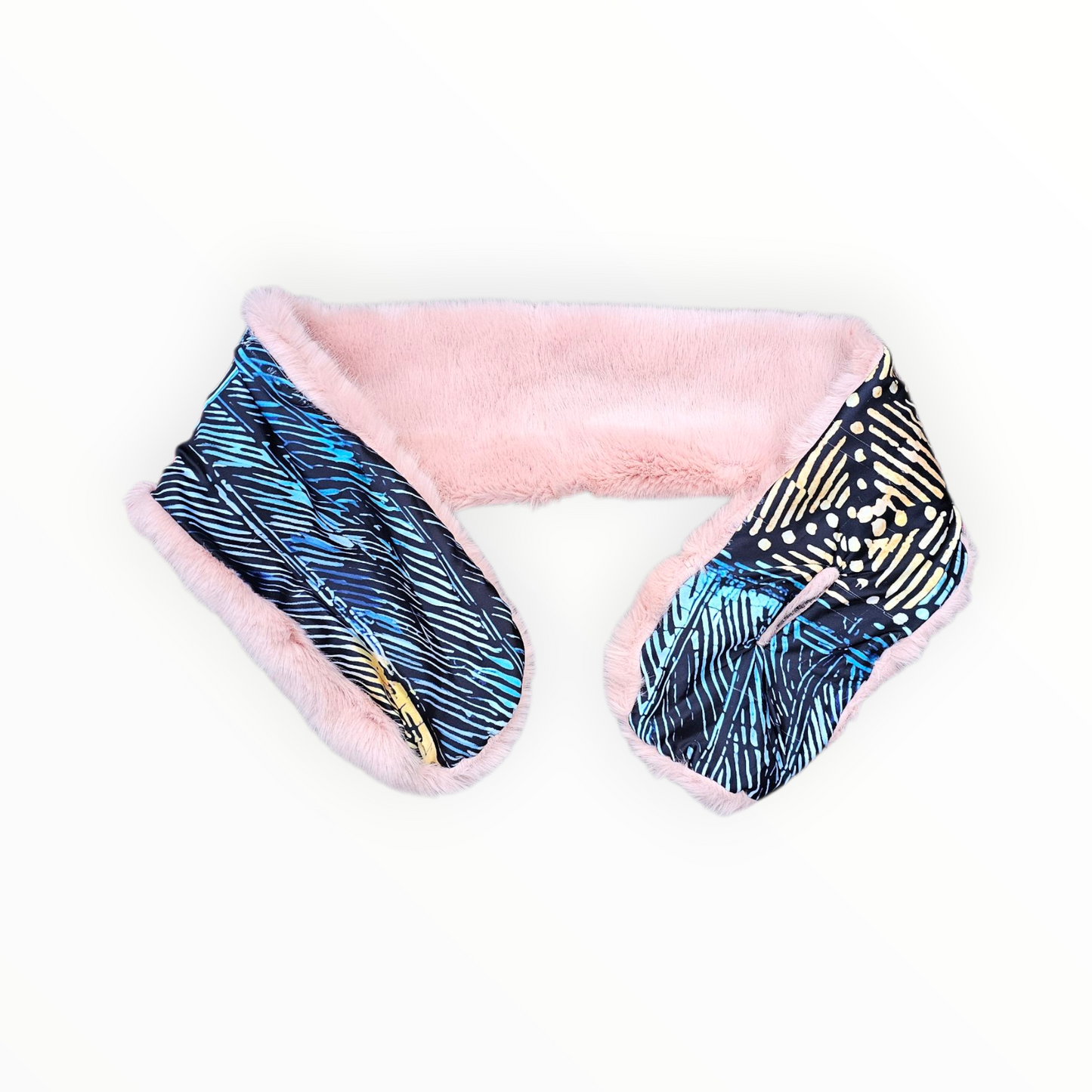 Sim Pink Faux Pink Fur Scarf