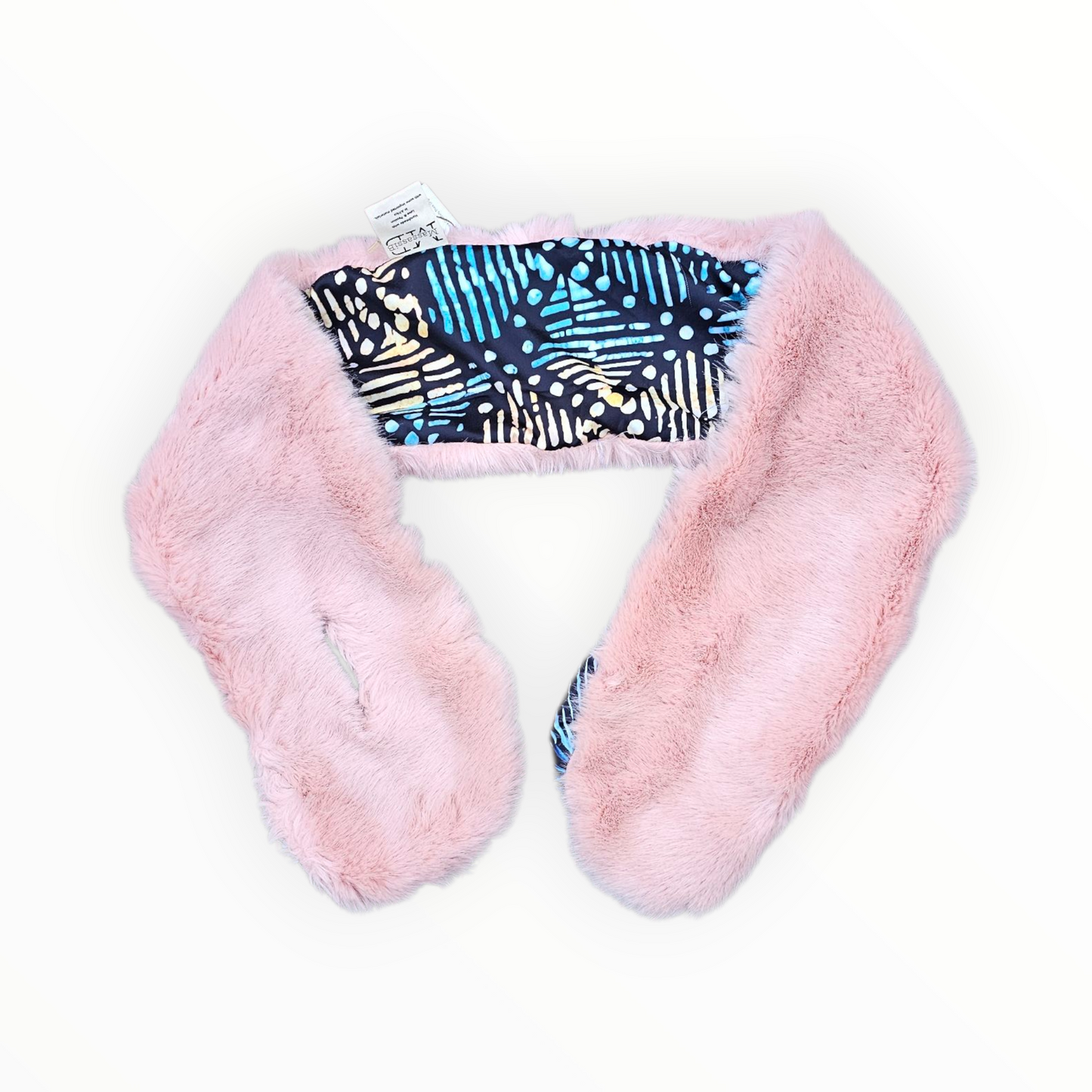 Sim Pink Faux Pink Fur Scarf