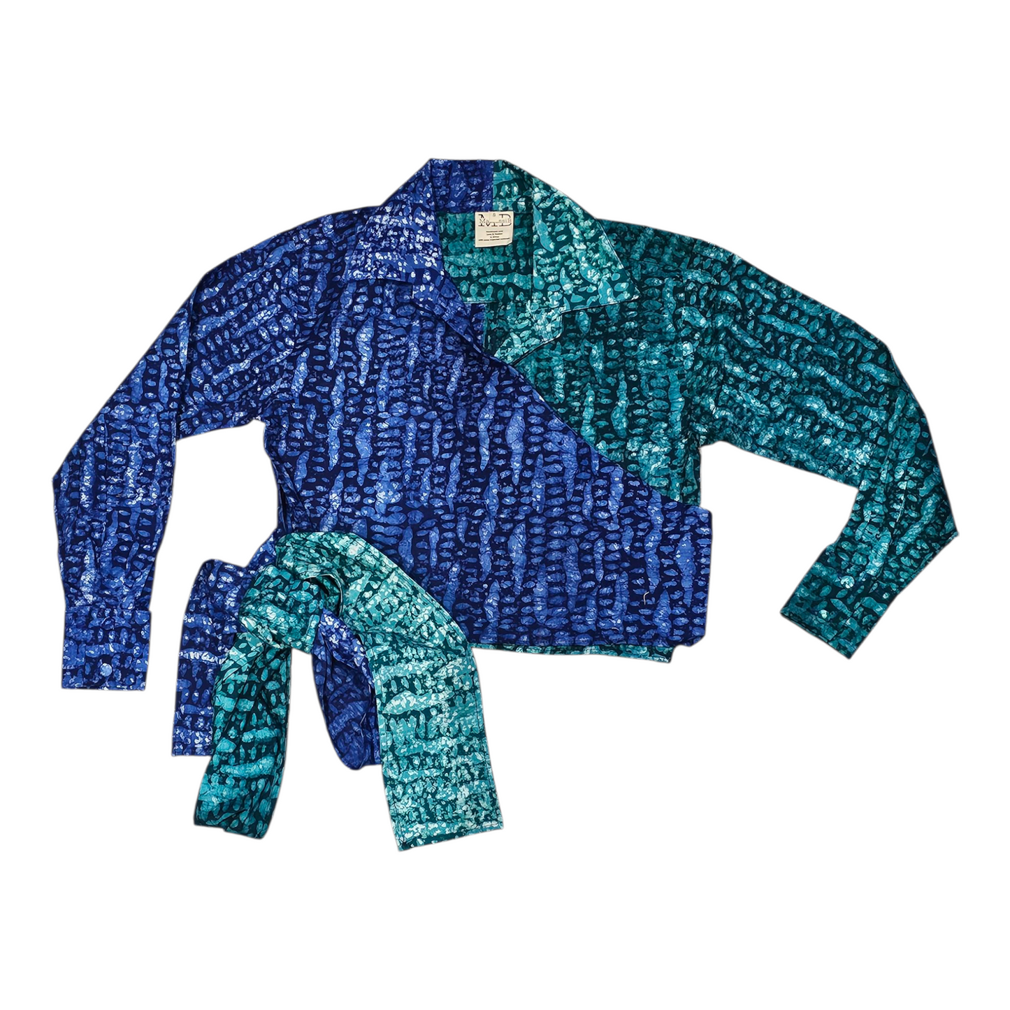 Julie Two Piece Wrapped Top and Flared Trousers