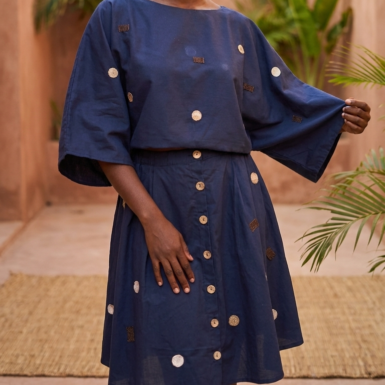 Lisa Blue Buba Top and Skirt