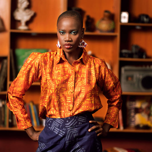 Sunset Tribal mark blouse