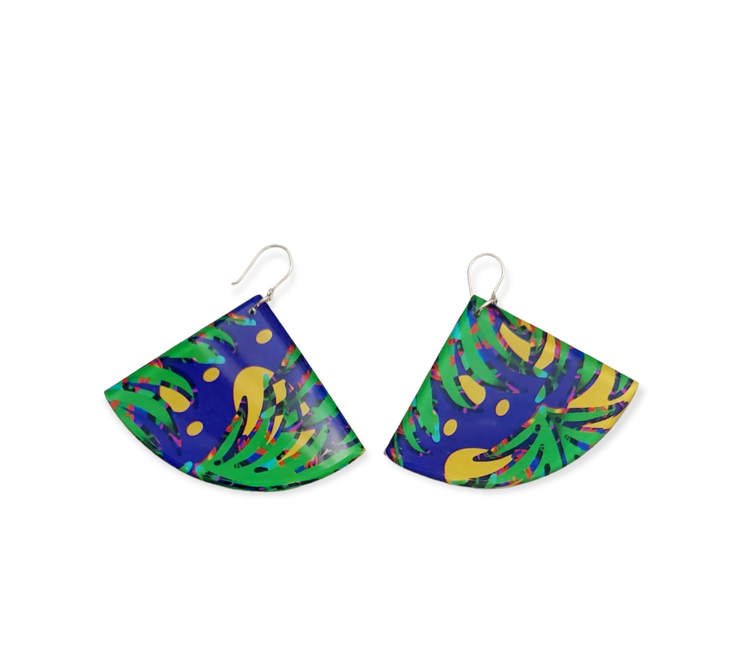 Classidel Sunshine and Palm Leaves Print Earrings