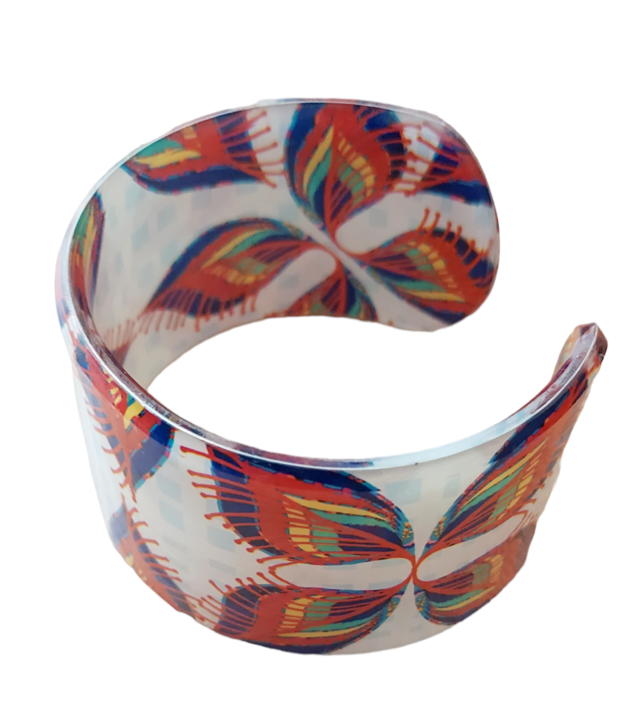 Maudline Abstract Feather Print Bangle