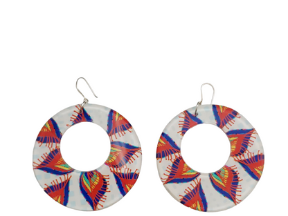 Maudline Abstract Feather Print Earrings