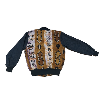 Bode Mud Cloth Bomber Jacket