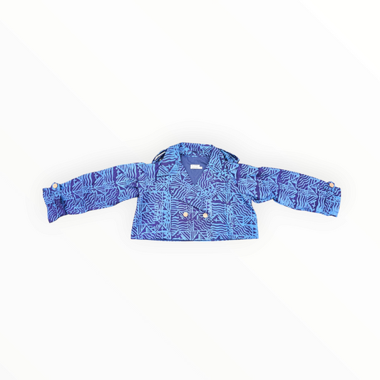 Moremi Cropped Batik Mac Jacket