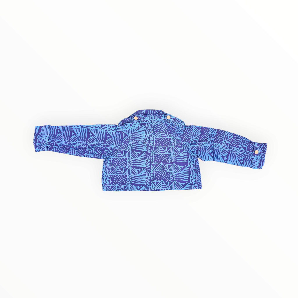 Moremi Cropped Batik Mac Jacket