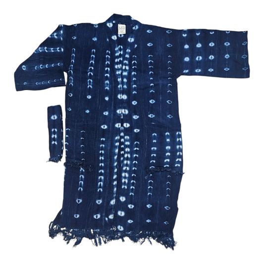 Indigo longline Kimono