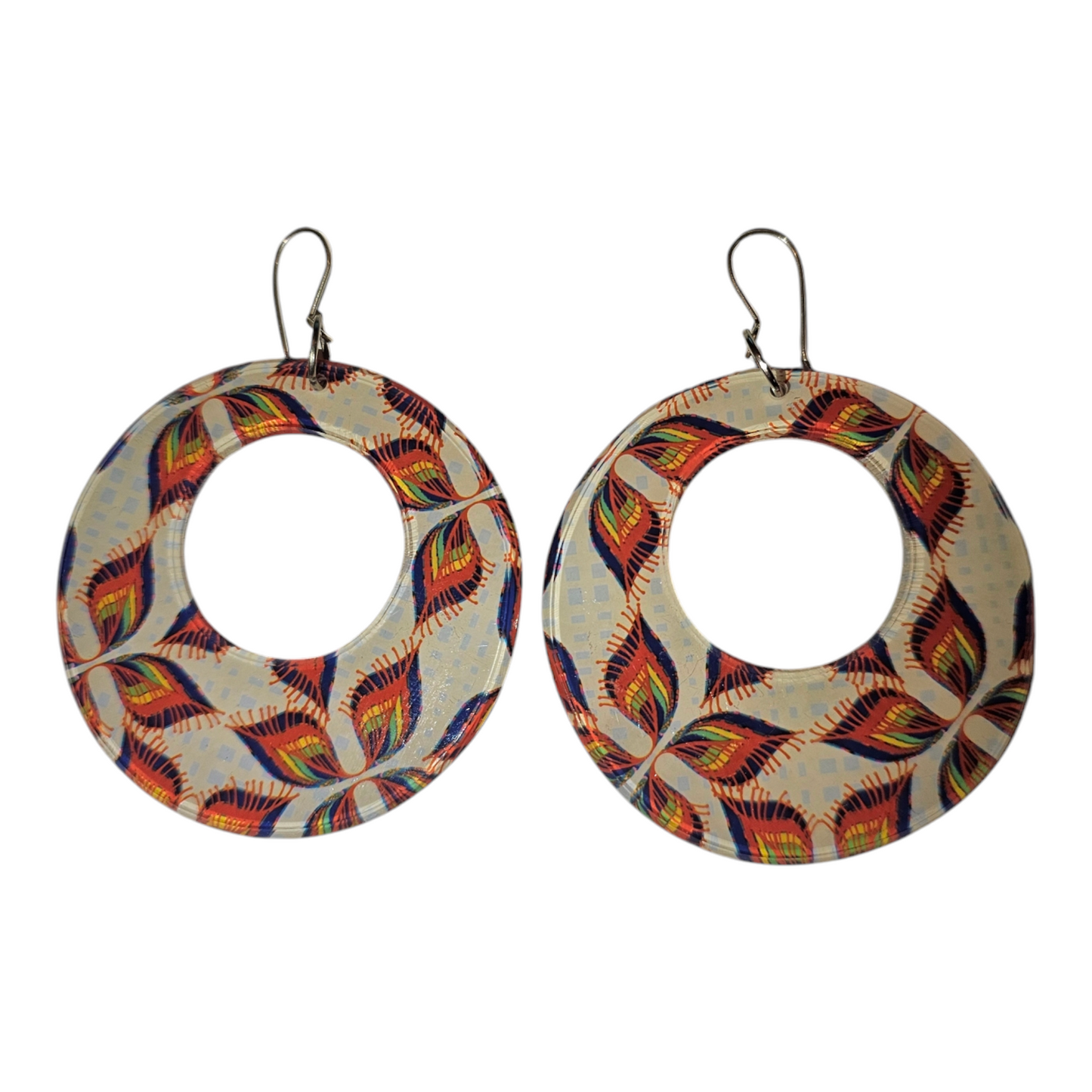 Maudline Abstract Feather Print Earrings