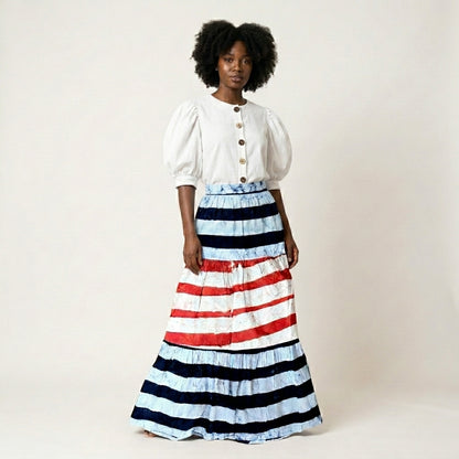 Ama Triple Maxi Long Skirt