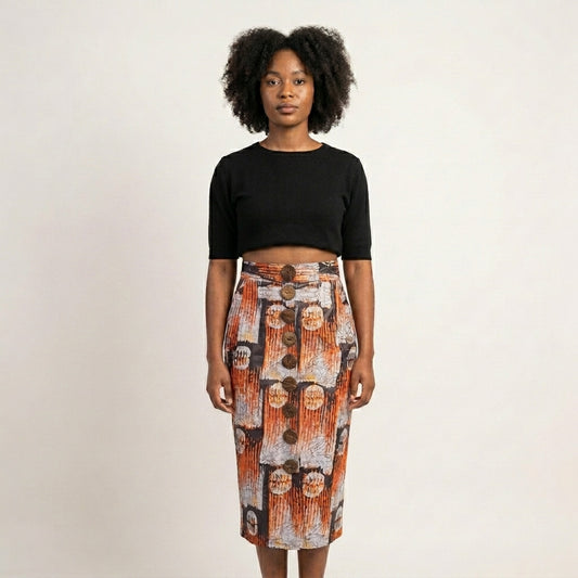 Abbie Wax Pencil Skirt