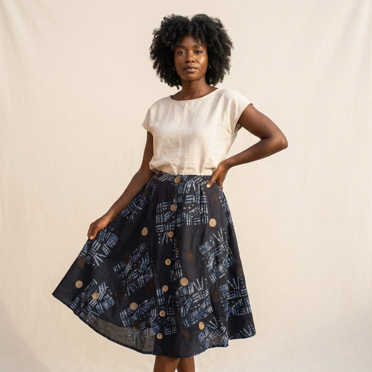 Anita A-line Batik Skirt