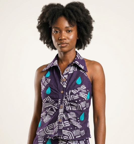 Ìsọ̀ omi kan matching Top and Culottes